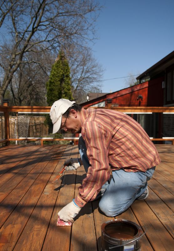 Stained Deck Surface